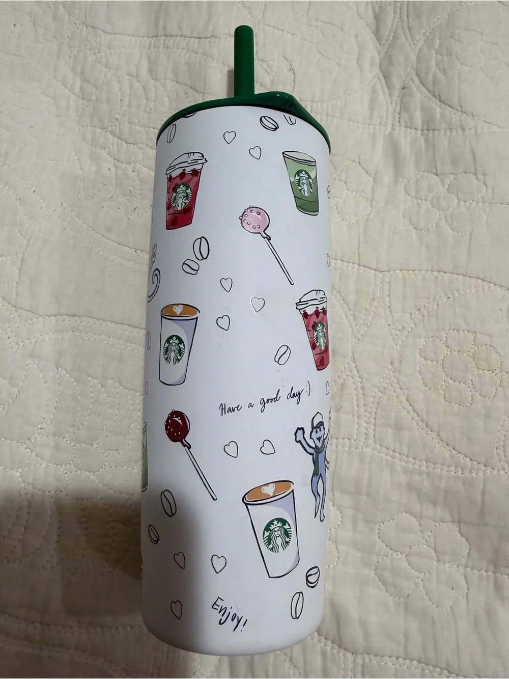 Roller Rabbit X Starbucks Coffeehouse Bonanza Stainless Steel Cold Cup NEW